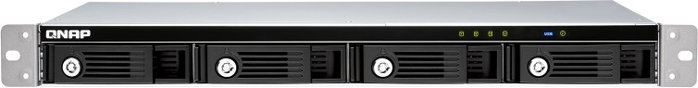 QNAP TR-004U Carcasa de disco duro/SSD de 4 bahías, montaje en rack 1U, USB Tipo-C