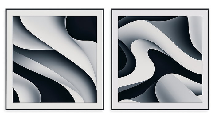 DKD Home Decor Cuadro Abstracto de Aluminio y MDF 80x80 cm (Pack de 2) DKD Home Decor Cuadro Abstracto de Aluminio y MDF 80x80 cm (Pack de 2)