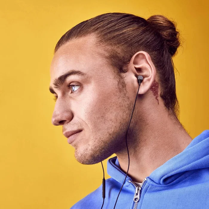 Energy Sistem Auriculares Metallized Intrauditivos con Cable, Micrófono Integrado, Control de Volumen, Negro - Para Música y Llamadas, Almohadillas Múltiples y Funda Incluida