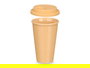 Vessia Vaso Tapa Silicona Beige 360 ml Porcelana con Silicona 11 x 15.8 x 10 cm (Set de 12)