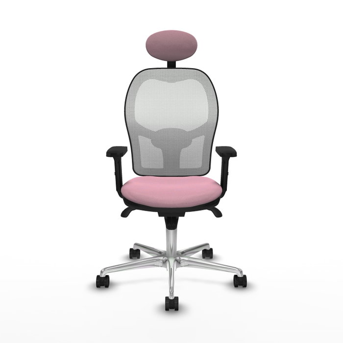 PIQUERAS Y CRESPO Silla de oficina Jorquera Rosa y Blanca