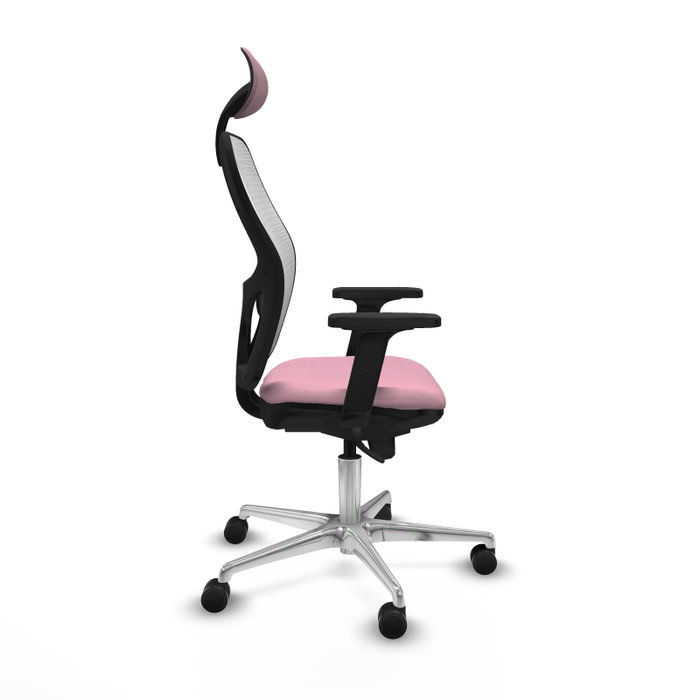 PIQUERAS Y CRESPO Silla de oficina Jorquera Rosa y Blanca