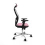 PIQUERAS Y CRESPO Silla de oficina Jorquera Rosa y Blanca
