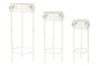 DKD Home Decor Set de 3 Mesas Auxiliares Metálicas Blanco