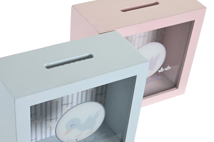 DKD Home Decor Hucha Baby Patito Lindo 23 Rosa Azul Multicolor 7 x 18 x 18 cm (6 Unidades) DKD Home Decor Hucha Baby Patito Lindo 23 Rosa Azul Multicolor 7 x 18 x 18 cm (6 Unidades)