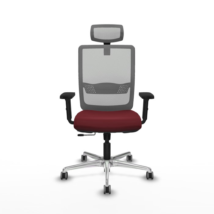 PIQUERAS Y CRESPO Silla de oficina Haches Granate y Gris PIQUERAS Y CRESPO Silla de oficina Haches Granate y Gris