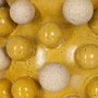 Jarrón Amarillo-Blanco Cerámica 28,30 X 28,30 X 39,70 cm