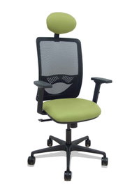 PIQUERAS Y CRESPO Silla de oficina Zulema con mecanismo Sincro, Verde oliva y Negro