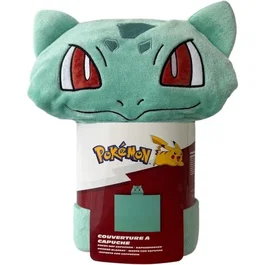 Pokemon Manta polar con capucha 3D Bulbasaur 120 x 150 cm AAANH58708