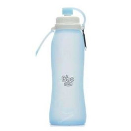 Botella Plegable De Silicona 500 Ml. Azul
