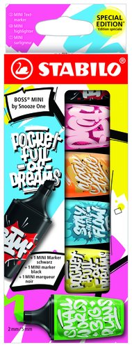 Stabilo Boss Mini Fluorescente Snooze One Colores Surtidos Estuche de 6 Unidades