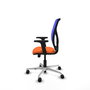 PIQUERAS Y CRESPO Silla de oficina Motilla Naranja y Azul