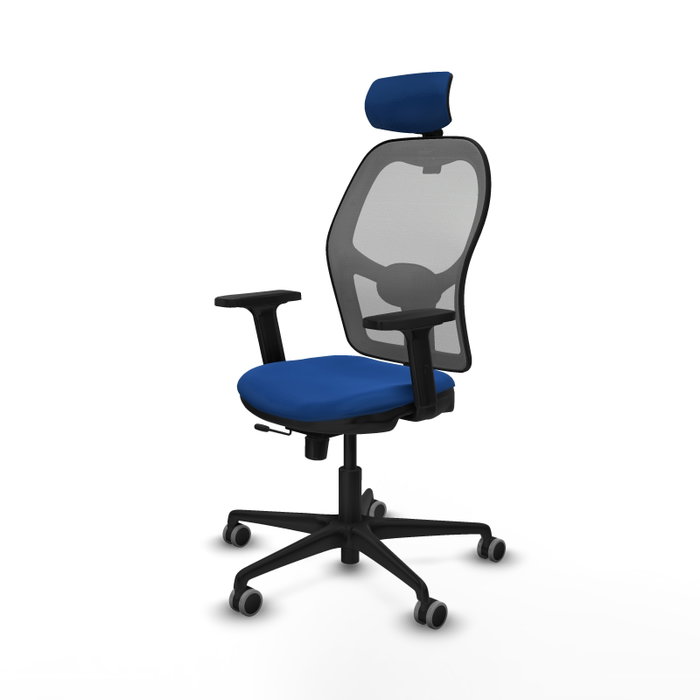 PIQUERAS Y CRESPO Silla de oficina Jorquera con mecanismo Sincro/Traslack, Azul y Gris PIQUERAS Y CRESPO Silla de oficina Jorquera con mecanismo Sincro/Traslack, Azul y Gris