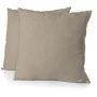 Home Linge Passion HP72092 Juego de 2 Fundas de Almohada Microfibra 82g 63 x 63 cm Beige