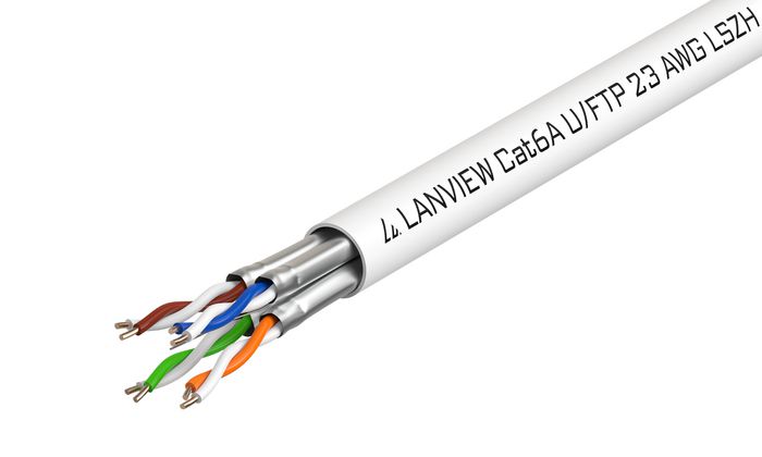 Lanview Cable Cat6a U-FTP 500m 4x2xAWG23 LSZH Blanco Lanview Cable Cat6a U-FTP 500m 4x2xAWG23 LSZH Blanco