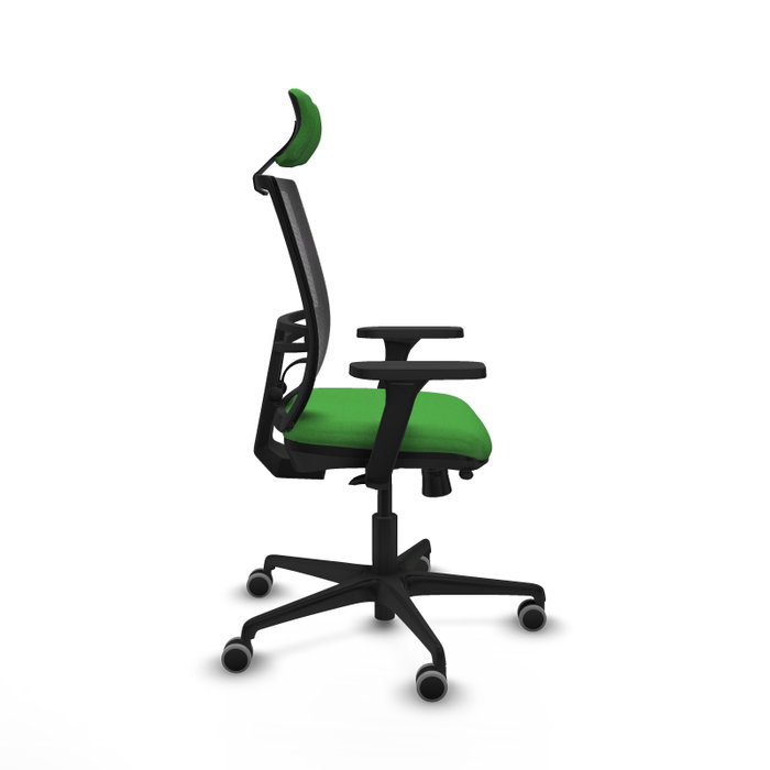 PIQUERAS Y CRESPO Silla de oficina Yunquera con mecanismo Sincro/Traslack, Verde y Negro PIQUERAS Y CRESPO Silla de oficina Yunquera con mecanismo Sincro/Traslack, Verde y Negro