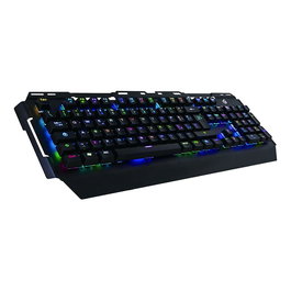 CONCEPTRONIC KRONIC Teclado Gaming con Cable USB Interruptor Mecánico Blue Switches QWERTY Italiano Retroiluminación LED RGB Negro