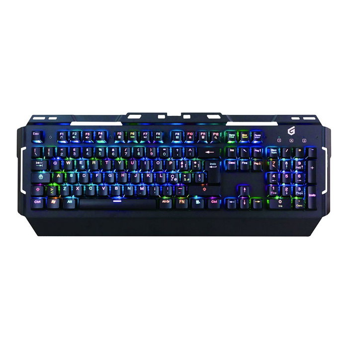 CONCEPTRONIC KRONIC Teclado Gaming con Cable USB Interruptor Mecánico Blue Switches QWERTY Italiano Retroiluminación LED RGB Negro CONCEPTRONIC KRONIC Teclado Gaming con Cable USB Interruptor Mecánico Blue Switches QWERTY Italiano Retroiluminación LED RGB Negro