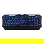 CONCEPTRONIC KRONIC Teclado Gaming con Cable USB Interruptor Mecánico Blue Switches QWERTY Italiano Retroiluminación LED RGB Negro