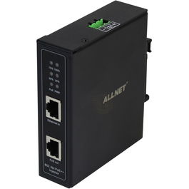 ALLNET ALL-PI2014-I-BT90 Inyector PoE Industrial Gigabit / PoE BT (15,4W/30W/90W) / DIN / Metallgehäuse