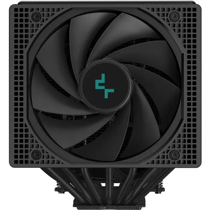 Deepcool Assassin IV VC Vision R-ASN4-BKNVMD-G Disipador de CPU Negro con Pantalla Magnética, 7 Conductos de Calor, TDP 300W