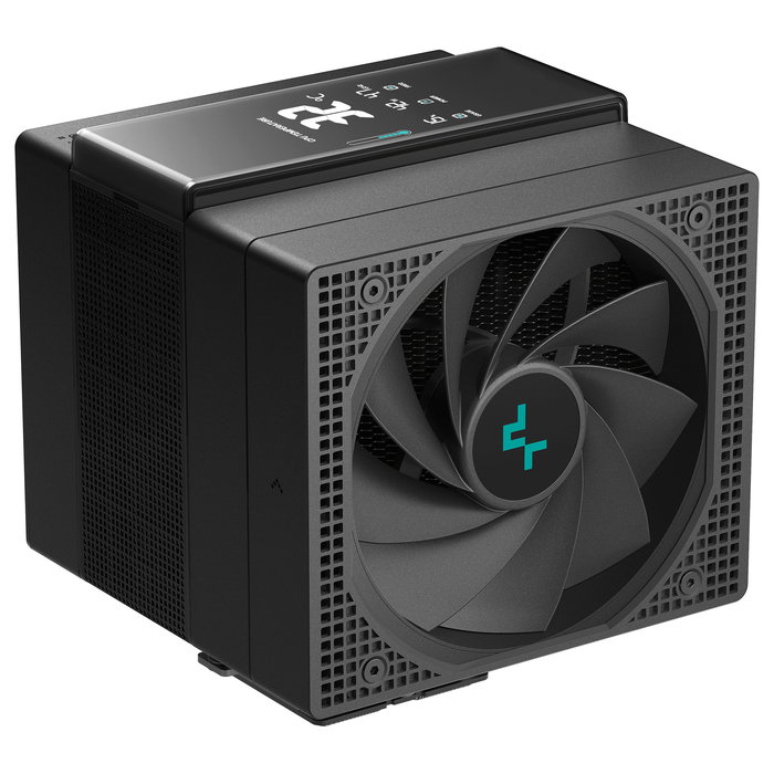 DeepCool ASSASSIN IV VC VISION Refrigerador de Aire para CPU con 2 Ventiladores (120/140 mm), PWM, TDP 300W, Compatible Intel LGA 1700/1851/2011/2066/1200, Negro
