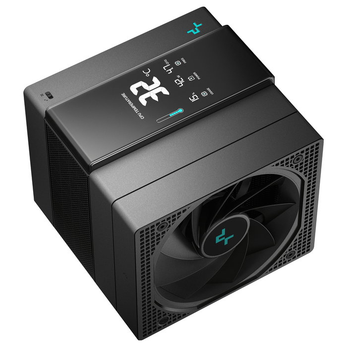 DeepCool ASSASSIN IV VC VISION Refrigerador de Aire para CPU con 2 Ventiladores (120/140 mm), PWM, TDP 300W, Compatible Intel LGA 1700/1851/2011/2066/1200, Negro