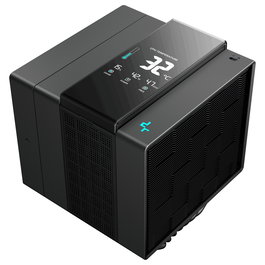 DeepCool ASSASSIN IV VC VISION Refrigerador de Aire para CPU con 2 Ventiladores (120/140 mm), PWM, TDP 300W, Compatible Intel LGA 1700/1851/2011/2066/1200, Negro