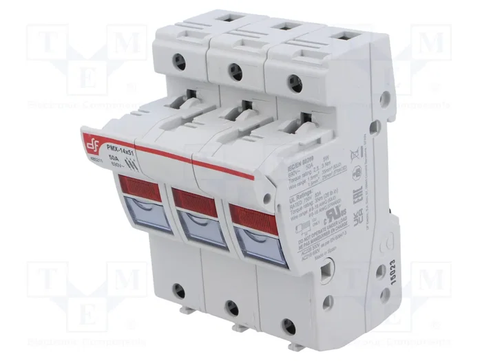DF ELECTRIC Portafusibles PMX de 3 Polos para Raíl DIN DF ELECTRIC Portafusibles PMX de 3 Polos para Raíl DIN