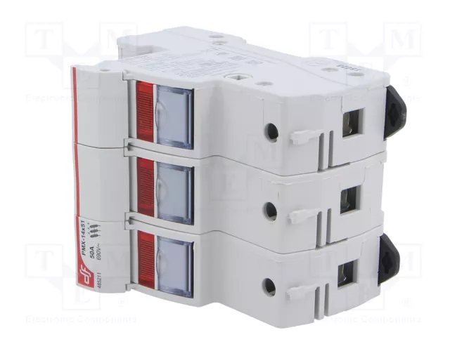 DF ELECTRIC Portafusibles PMX de 3 Polos para Raíl DIN DF ELECTRIC Portafusibles PMX de 3 Polos para Raíl DIN