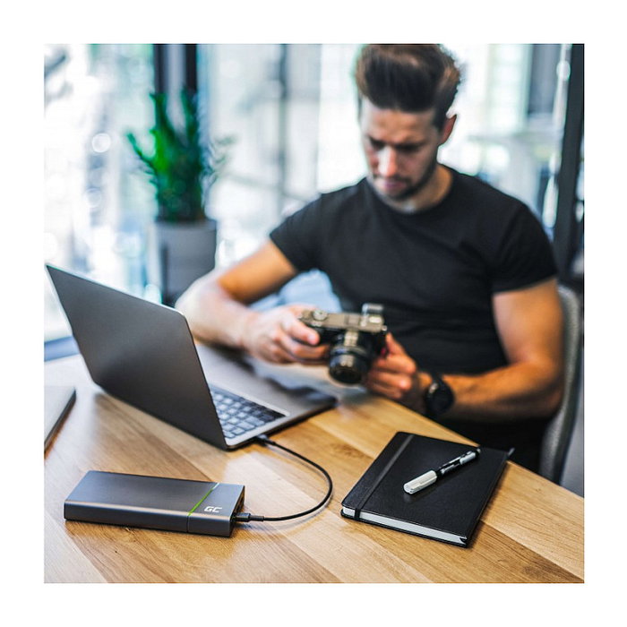 Green Cell PowerPlay Ultra Powerbank 26800mAh 128W - 2xUSB, 2xUSB-C con Power Delivery - Negro