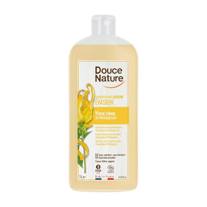DOUCE NATURE Champú y gel de ducha ylang-ylang 1L DOUCE NATURE Champú y gel de ducha ylang-ylang 1L