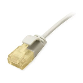 EQUIP 626706 Patch Cable Cat6A 3 m SlimFlex Gris U/UTP LSZH 2x RJ-45 - Cable de Red para 10 Gigabit Ethernet, PoE+, 500 MHz
