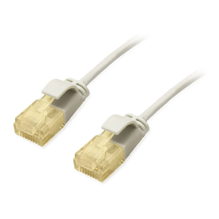 EQUIP 626706 Patch Cable Cat6A 3 m SlimFlex Gris U/UTP LSZH 2x RJ-45 - Cable de Red para 10 Gigabit Ethernet, PoE+, 500 MHz