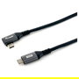 EQUIP Cable USB-C 2.0 Angular 2m 5A 480Mbps Negro con PD 100W