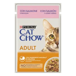 Purina Cat Chow Feline Adulto Salmon con Judías Verdes 26x85 gr