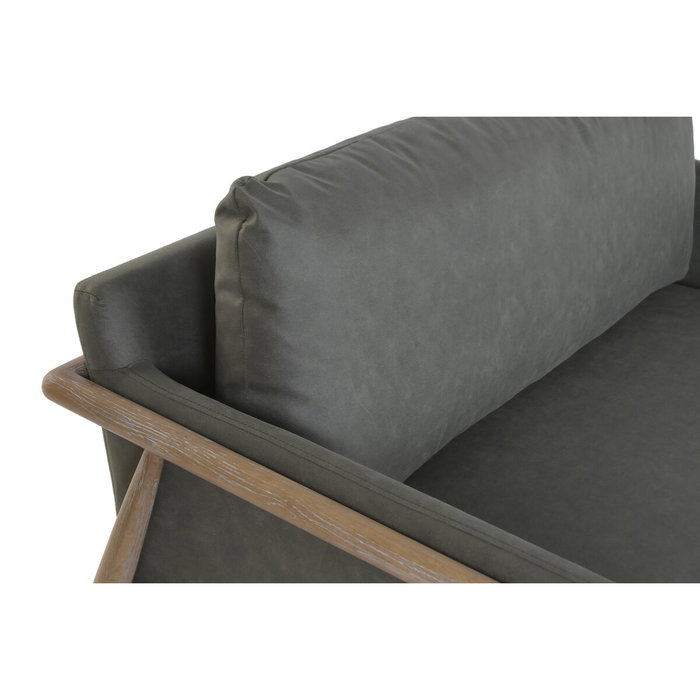 DKD Home Decor Sofá Fresno Poliéster Decapé Verde y Marrón