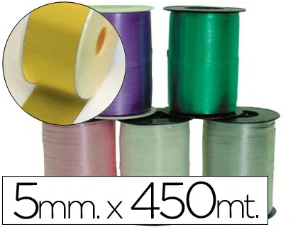 Eurocinsa Cinta Fantasía 5 mm x 500 m Bobina para Lazos y Manualidades - Color Oro Eurocinsa Cinta Fantasía 5 mm x 500 m Bobina para Lazos y Manualidades - Color Oro