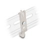 DeLOCK Soporte de Montaje para Carril DIN 35 mm con 2 Orificios de Fijacion y Tornillo Autorroscante T3, Acero Inoxidable