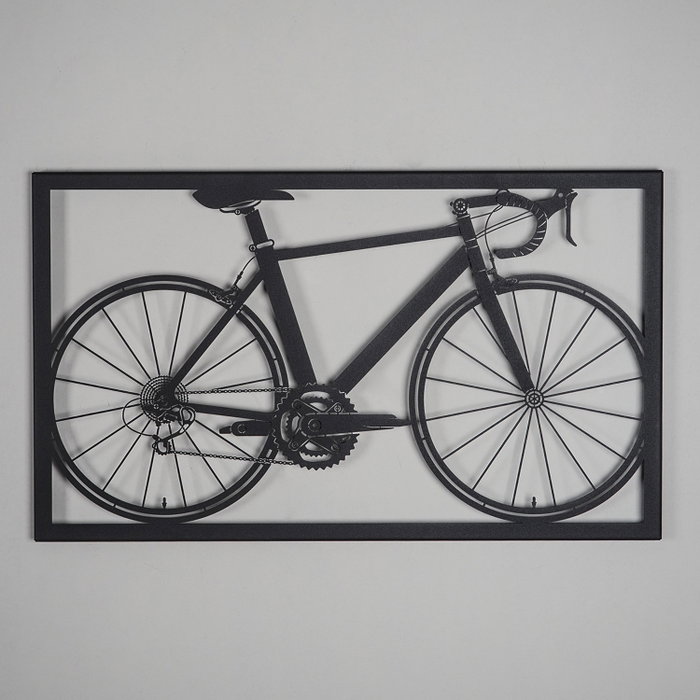 Wallity Accesorio Decorativo de Pared de Metal APT217MS, Acero, Negro, 70 x 41 cm