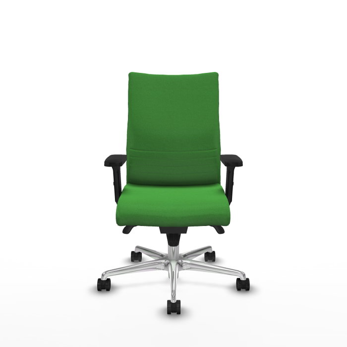 PIQUERAS Y CRESPO Silla Albacete Confidente Verde con Mecanismo Sincro y Base de Aluminio