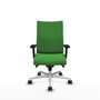 PIQUERAS Y CRESPO Silla Albacete Confidente Verde con Mecanismo Sincro y Base de Aluminio