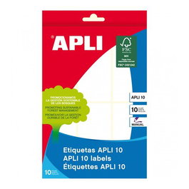 APLI Etiquetas Blancas con Cantos Romos APLI 10 (60 uds.)