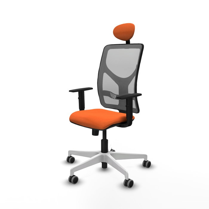PIQUERAS Y CRESPO Silla de oficina Motilla Naranja y Gris PIQUERAS Y CRESPO Silla de oficina Motilla Naranja y Gris