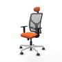 PIQUERAS Y CRESPO Silla de oficina Motilla Naranja y Gris