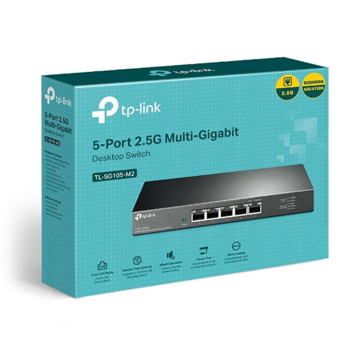 TP-Link TL-SG105-M2 Switch No Administrado 2.5G Ethernet (100/1000/2500) Negro