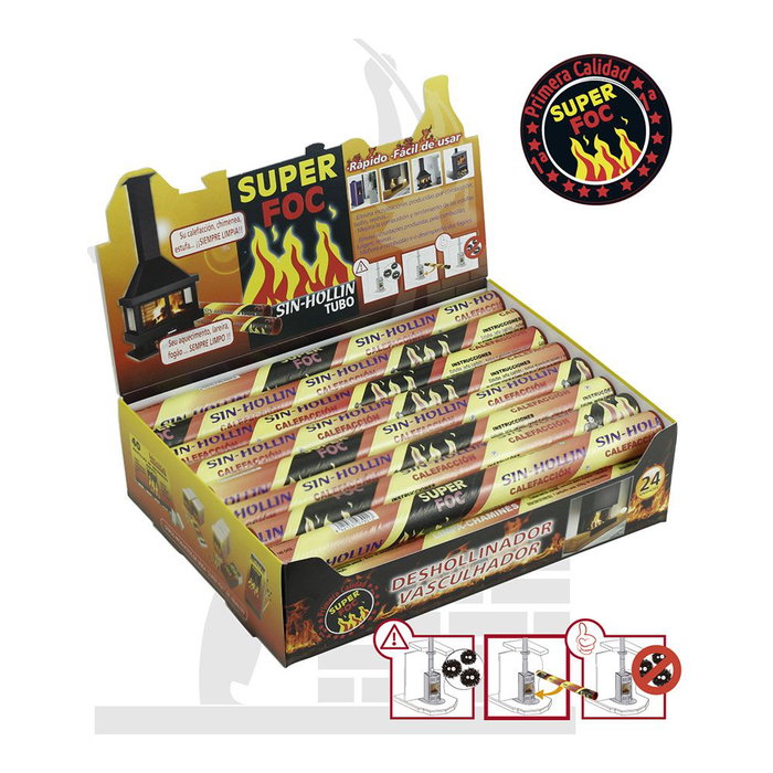 Super Foc 07901 Deshollinador Sin-hollin Tubo 175 g para Chimenea o Estufa