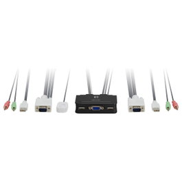 Level One KVM-0223 KVM Switch de 2 puertos VGA USB con audio