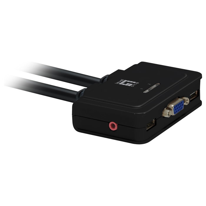Level One KVM-0223 KVM Switch de 2 puertos VGA USB con audio