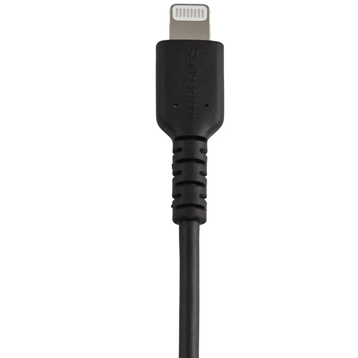 StarTech RUSBLTMM30CMB Cable USB-A a Lightning 30 cm / 0.3 m - Negro - Reforzado con Fibra de Aramida, Blindaje EMI, TPE, Resistente para Carga y Sincronización